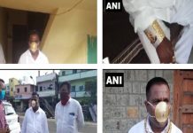 गोल्ड मास्कमैन ने 2.9 लाख रुपए का बनवाया मास्क