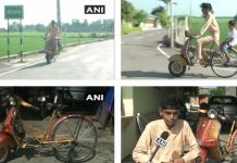 एक छात्र ने बनाई साइकिल, आगे से स्कूटर पीछे से साइकिल