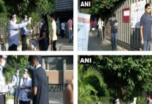 JEE की परीक्षा देने पहुंचे छात्र, तस्वीरें देखिए