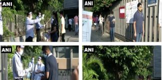 JEE की परीक्षा देने पहुंचे छात्र, तस्वीरें देखिए