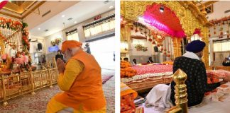 अचानक गुरुद्वारा रकाब गंज पहुंचे पीएम मोदी, गुरु तेग बहादुर को दी श्रद्धांजलि