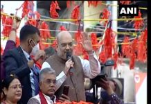 अमित शाह ने रोड शो में कहा,दीदी चुनाव के मैदान में आ जाओ